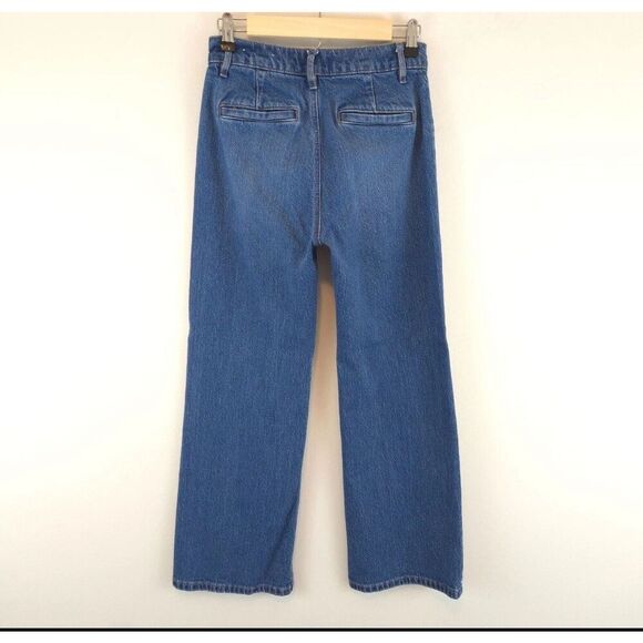 LOFT Women's The Wide Leg Jeans Front Patch Pockets High-Rise Size 27/4P - Picture 5 of 14